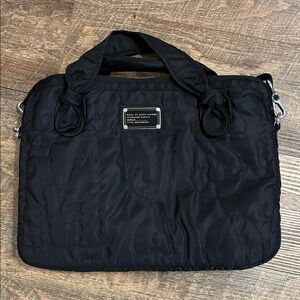 Marc by Marc Jacobs Black Quilted Monogram Tote Bag.